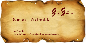 Gansel Zsinett névjegykártya